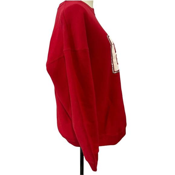 Vintage Guess Red Holiday Graphic Pullover Sweatshirt One Size - Picture 3 of 7